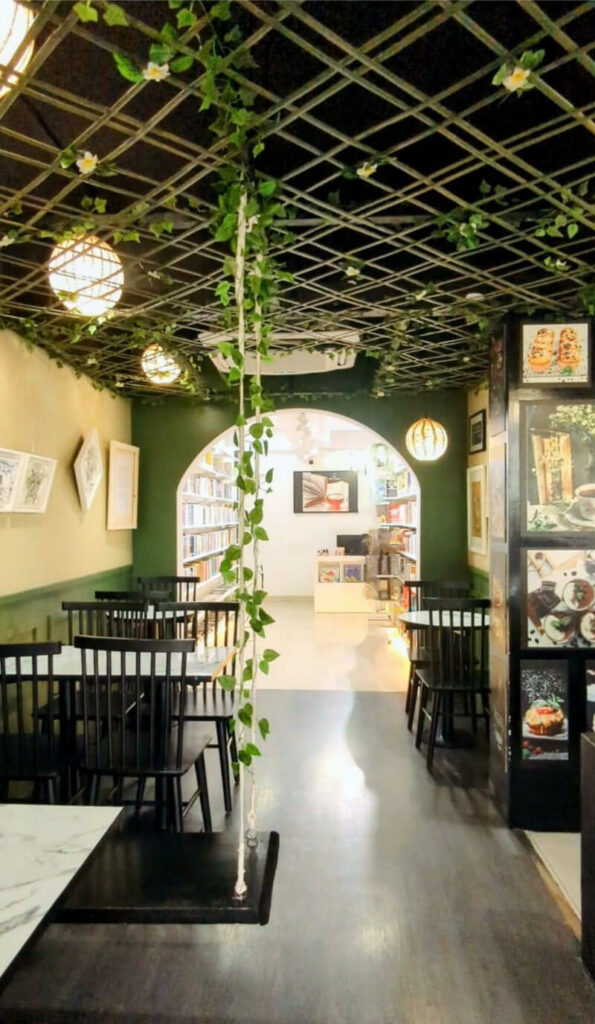 best exotic bookstore teahouse interior