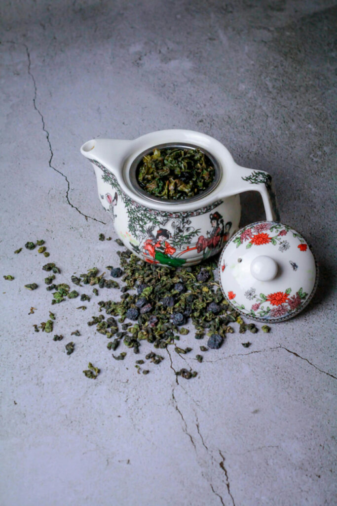Oolong tea, a type of tea made by partial oxidation